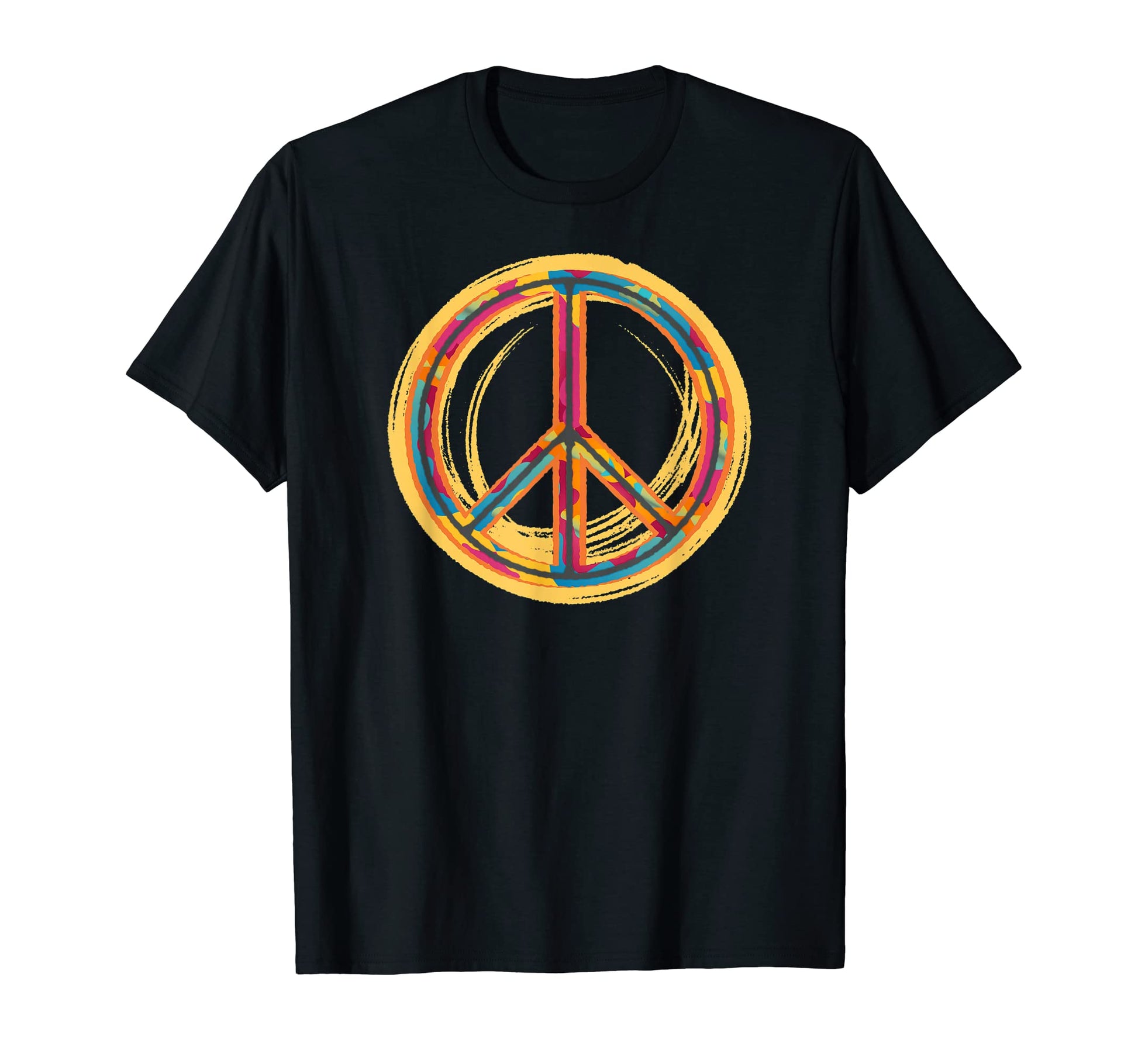 Colorful Peace Sign I Hippie Peace Sign T-Shirt - Trendy Graphic Men Women - T-Shirt, Sweatshirt, Hoodie