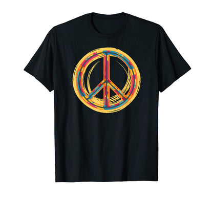 Colorful Peace Sign I Hippie Peace Sign T-Shirt - Trendy Graphic Men Women - T-Shirt, Sweatshirt, Hoodie
