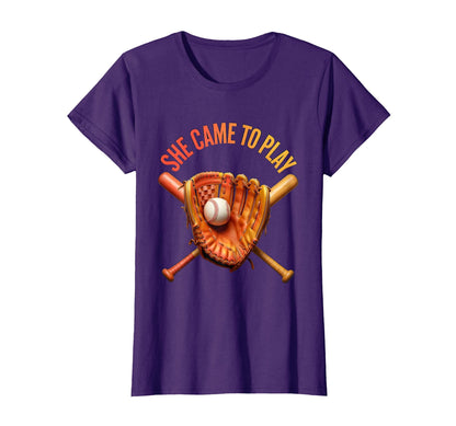 She Came To Play No Crying Baseball T-Shirt - Aesthetic Graphic Unisex - T-Shirt, Sweatshirt, Hoodie