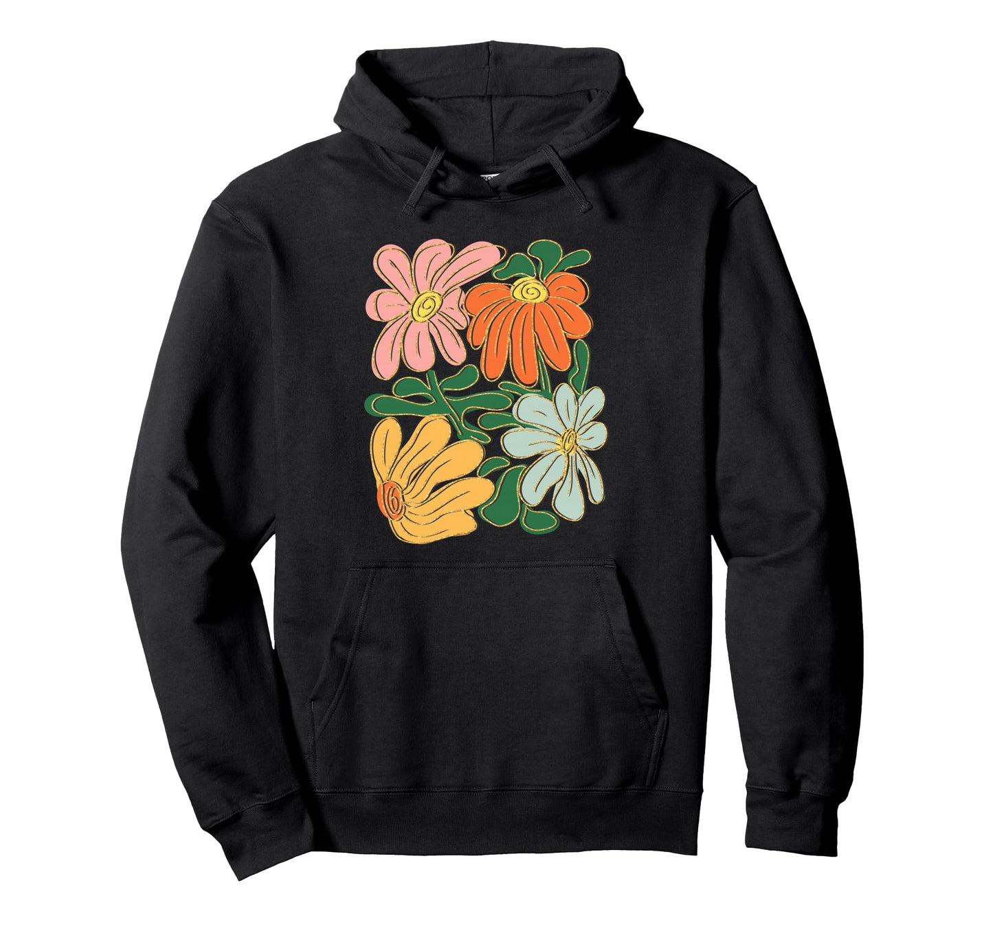 Boho Wildflowers Gardening Flower Nature Hoodie - Custom Art Print Unisex - T-Shirt, Sweatshirt, Hoodie