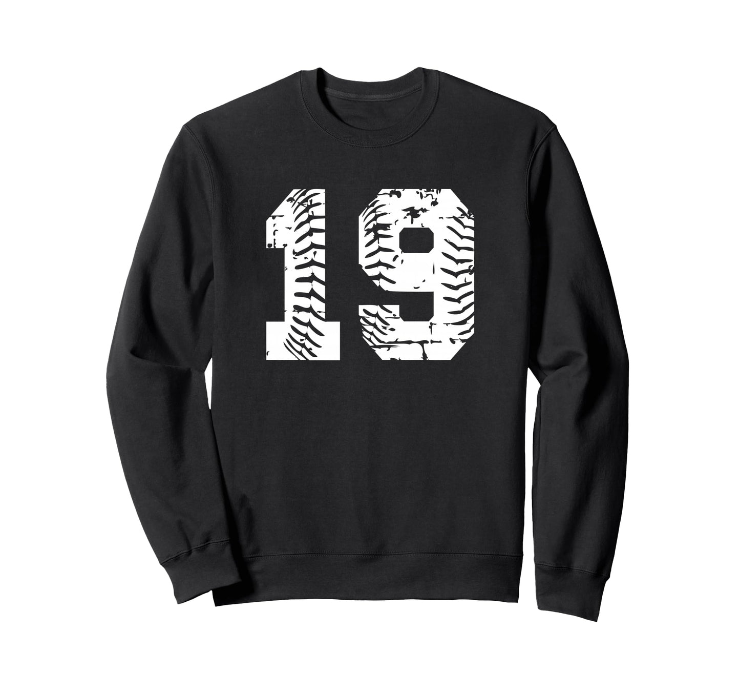 Baseball Softball Number 19 Sweatshirt - Novelty Apparel Unisex - T-Shirt, Sweatshirt, Hoodie