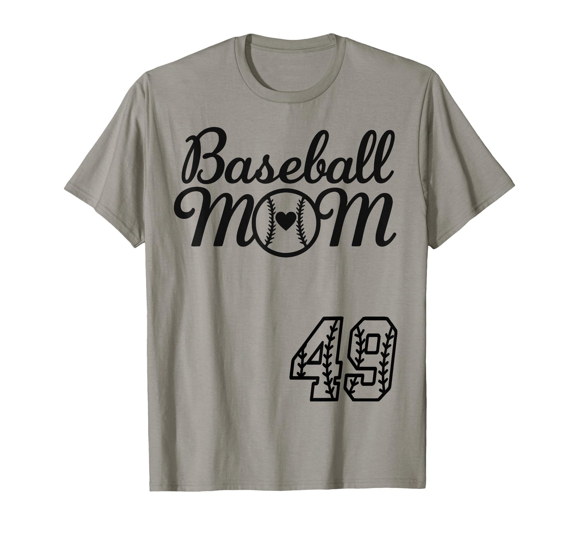 Baseball Mom Jersey 49 Baseball T-Shirt - Novelty Apparel for Adults - T-Shirt, Sweatshirt, Hoodie
