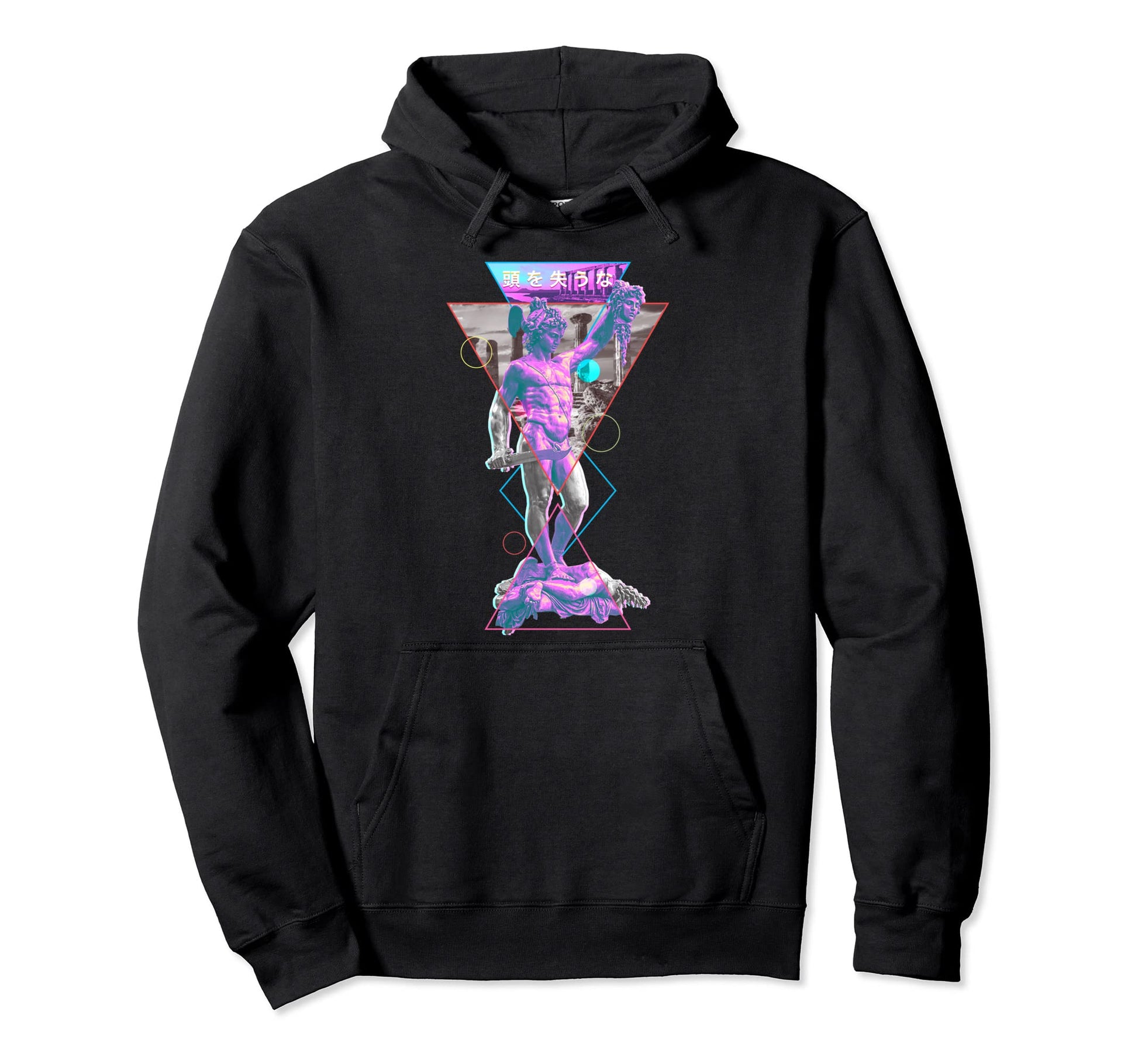 Perseus And Medusa Vaporwave Aesthetic Hoodie - Custom Art Print Unisex - T-Shirt, Sweatshirt, Hoodie