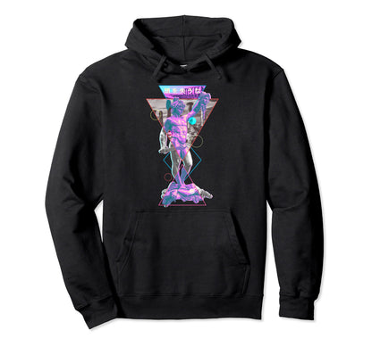 Perseus And Medusa Vaporwave Aesthetic Hoodie - Custom Art Print Unisex - T-Shirt, Sweatshirt, Hoodie