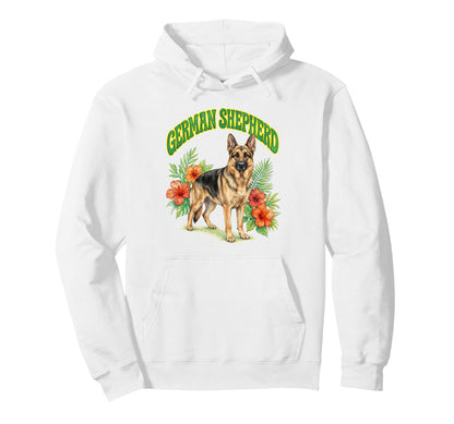 German Shepherd Dog Lover Groovy Hoodie - Custom Art Print Men Women - T-Shirt, Sweatshirt, Hoodie