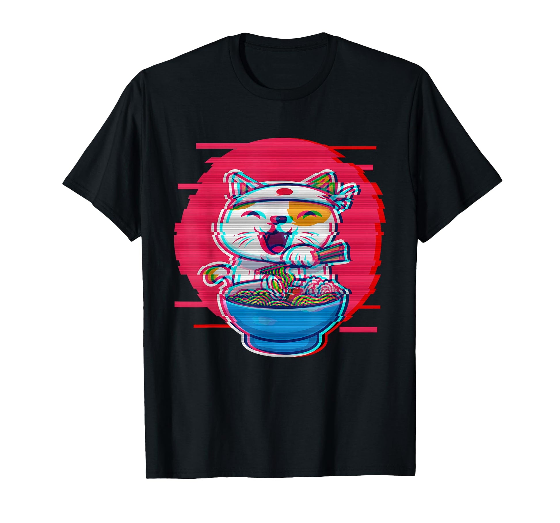 Ramen Kawaii Cat Maneki Neko Japanese T-Shirt - Unique Graphic Men Women - T-Shirt, Sweatshirt, Hoodie