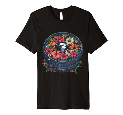 Floral Lens Music And Flower T-Shirt - Custom Art Print for Adults - T-Shirt, Sweatshirt, Hoodie