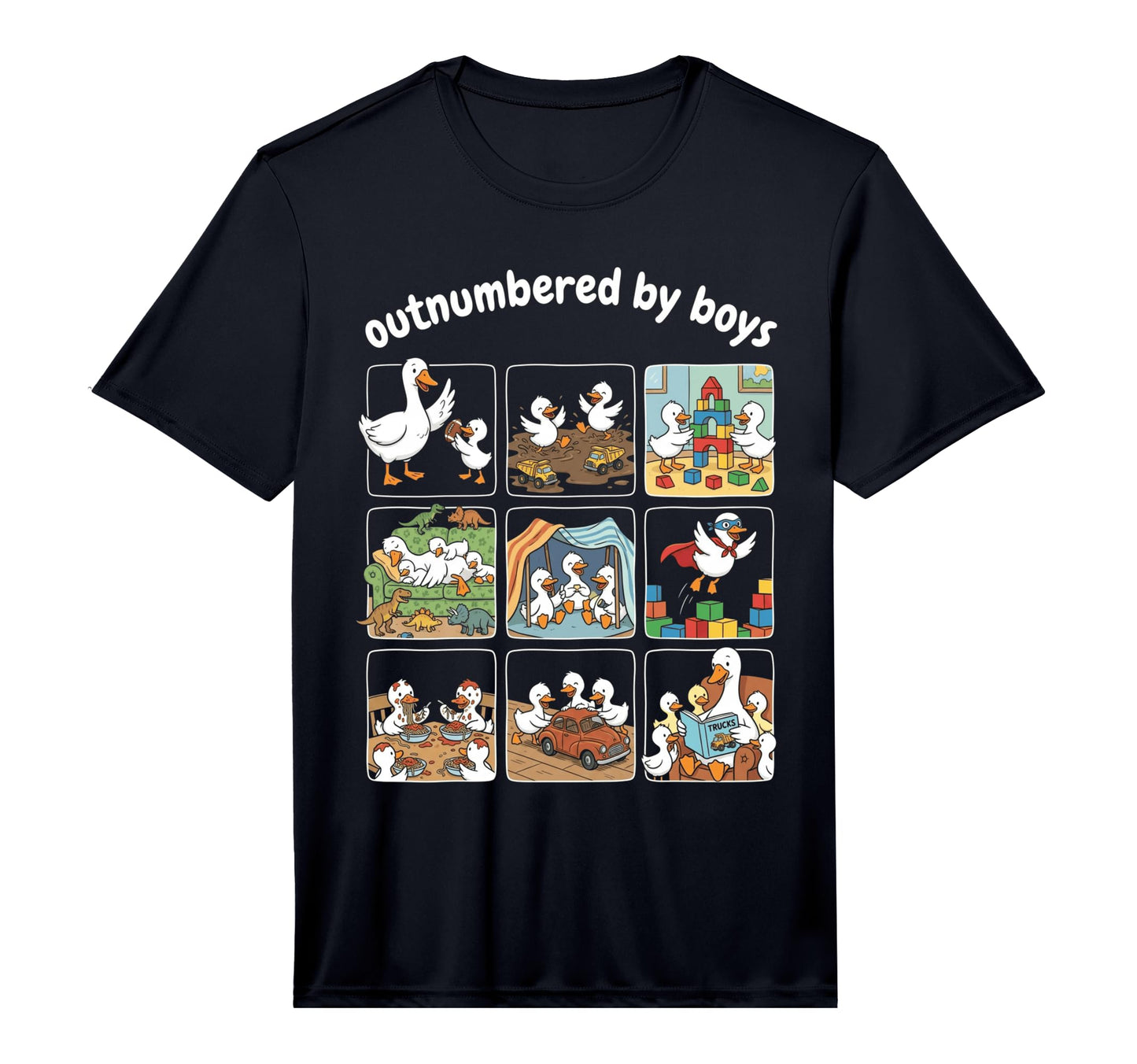 Mens Outnumbered Duckling Toy Truck T-Shirt - Minimalist Print Unisex - T-Shirt, Sweatshirt, Hoodie