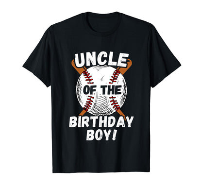 Funny Uncle Birthday Baseball Theme T-Shirt - Custom Art Print Unisex - T-Shirt, Sweatshirt, Hoodie