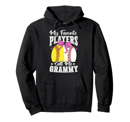 Baseball Grandma Favorite Softball Hoodie - Minimalist Print Unisex - T-Shirt, Sweatshirt, Hoodie