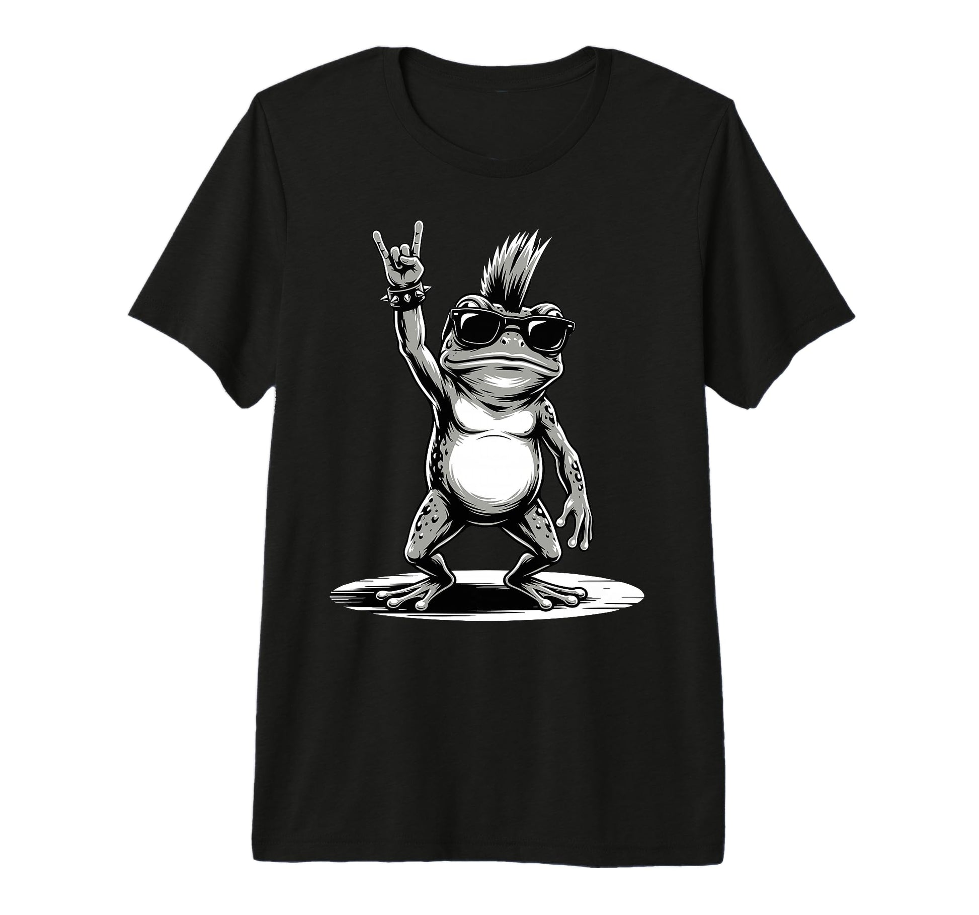 Funny Frog Loving Rock And Roll Heavy T-Shirt - Novelty Apparel for Adults - T-Shirt, Sweatshirt, Hoodie