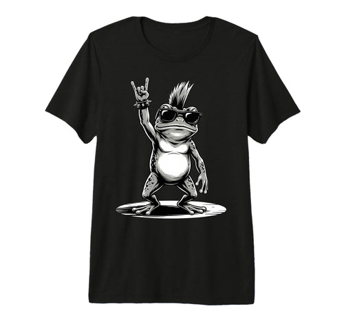 Funny Frog Loving Rock And Roll Heavy T-Shirt - Novelty Apparel for Adults - T-Shirt, Sweatshirt, Hoodie