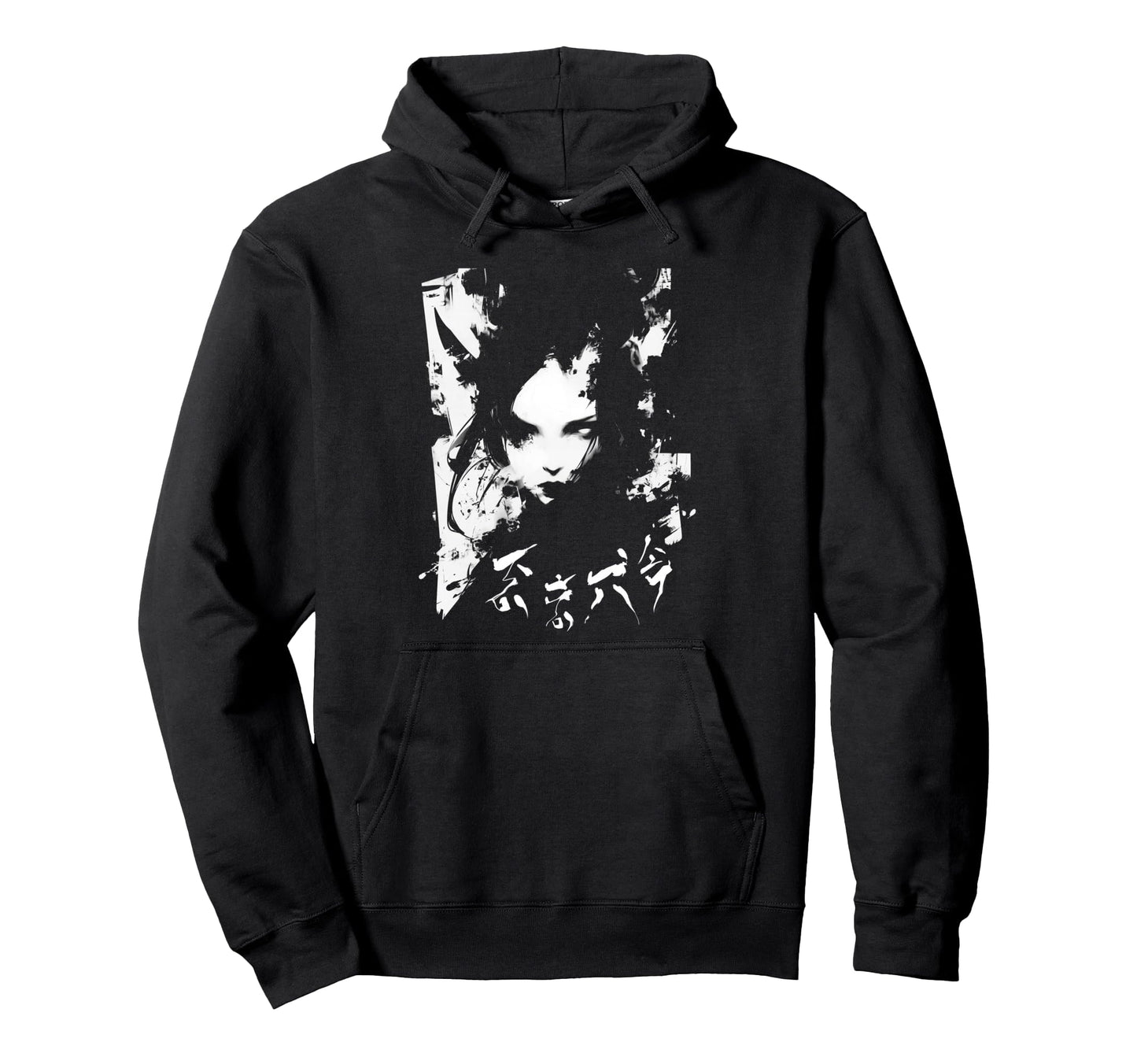 Goth Grunge Demon Anime Waifu Horror Hoodie - Custom Art Print for Adults - T-Shirt, Sweatshirt, Hoodie