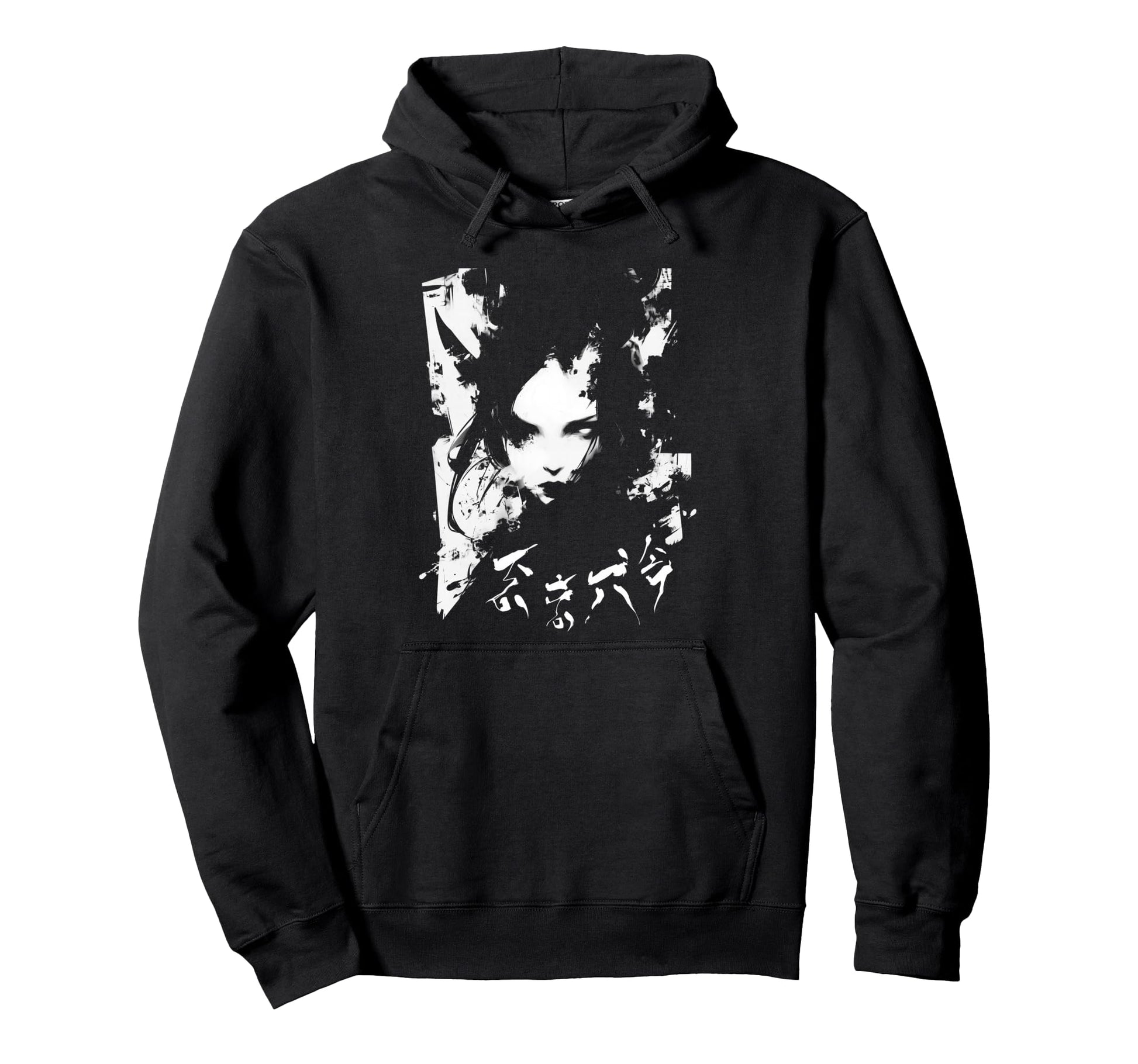 Goth Grunge Demon Anime Waifu Horror Hoodie - Custom Art Print for Adults - T-Shirt, Sweatshirt, Hoodie