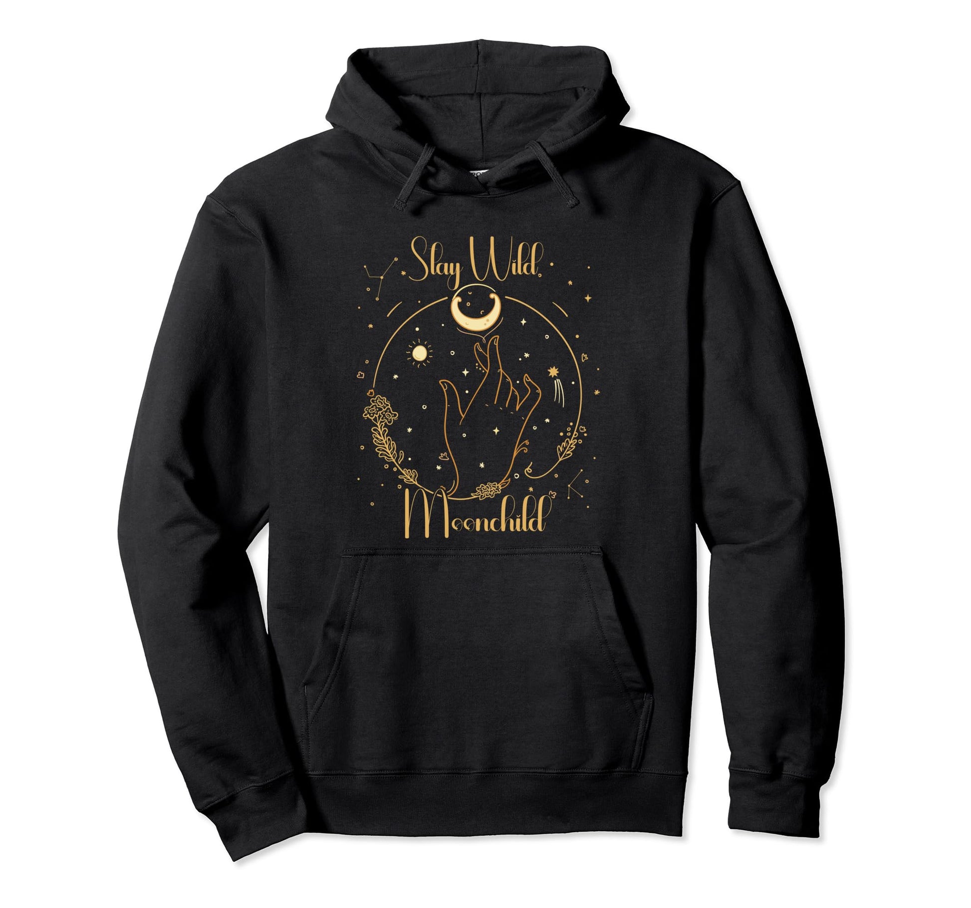 Stay Wild Moon Child Gift Peace Hoodie - Casual Everyday Wear for Adults - T-Shirt, Sweatshirt, Hoodie