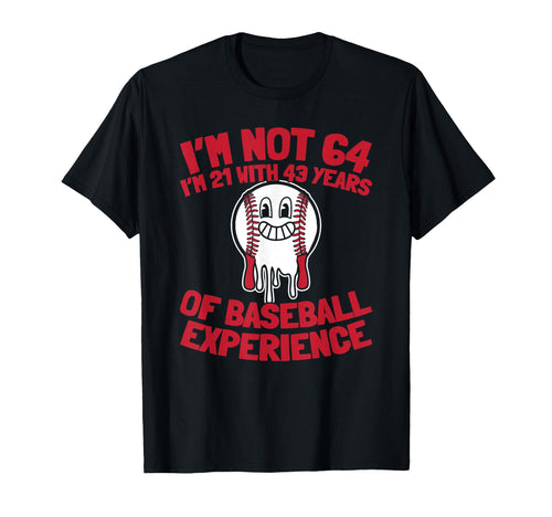 64Th Birthday Baseball Baseballer Player T-Shirt - Trendy Graphic Unisex - T-Shirt, Sweatshirt, Hoodie