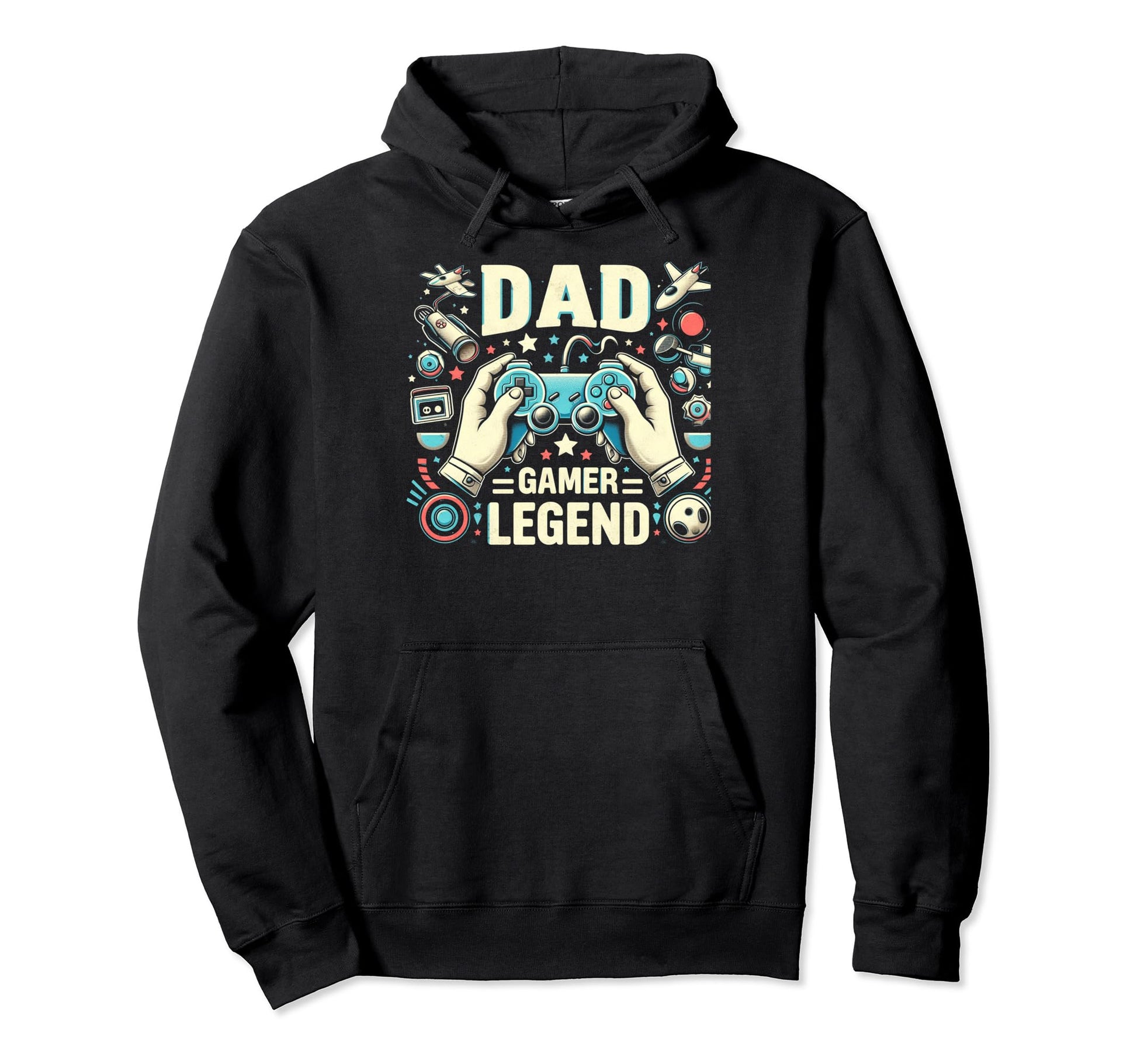 Gamer Dad Game Controller Gaming Hoodie - Casual Everyday Wear Men Women - T-Shirt, Sweatshirt, Hoodie