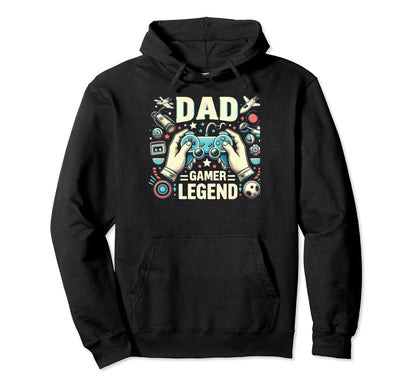 Gamer Dad Game Controller Gaming Hoodie - Casual Everyday Wear Men Women - T-Shirt, Sweatshirt, Hoodie