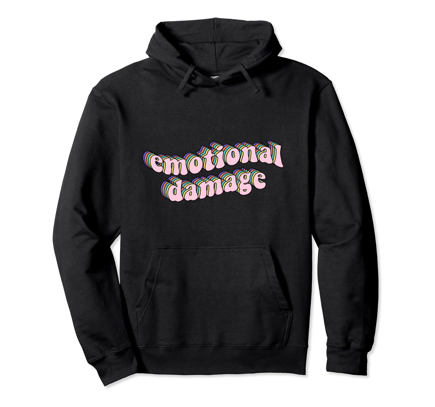 Rainbow Funny Groovy Emotional Hoodie - Fun Novelty Design for Adults - T-Shirt, Sweatshirt, Hoodie