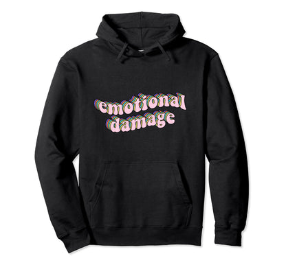 Rainbow Funny Groovy Emotional Hoodie - Fun Novelty Design for Adults - T-Shirt, Sweatshirt, Hoodie
