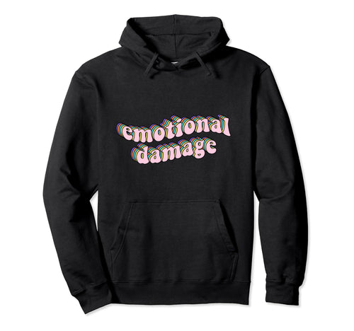 Rainbow Funny Groovy Emotional Hoodie - Fun Novelty Design for Adults - T-Shirt, Sweatshirt, Hoodie
