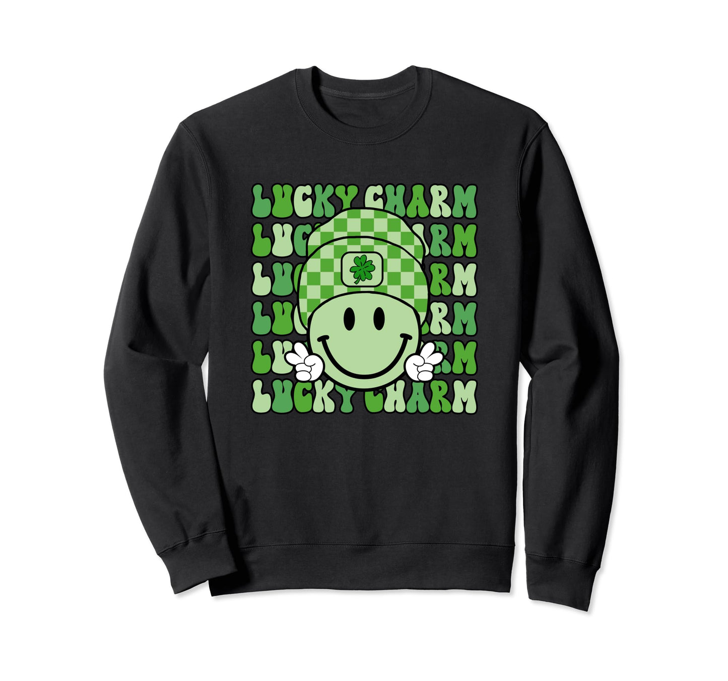 St Patricks Day Boho Groovy Sweatshirt - Casual Everyday Wear Men Women - T-Shirt, Sweatshirt, Hoodie