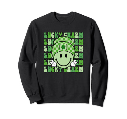 St Patricks Day Boho Groovy Sweatshirt - Casual Everyday Wear Men Women - T-Shirt, Sweatshirt, Hoodie