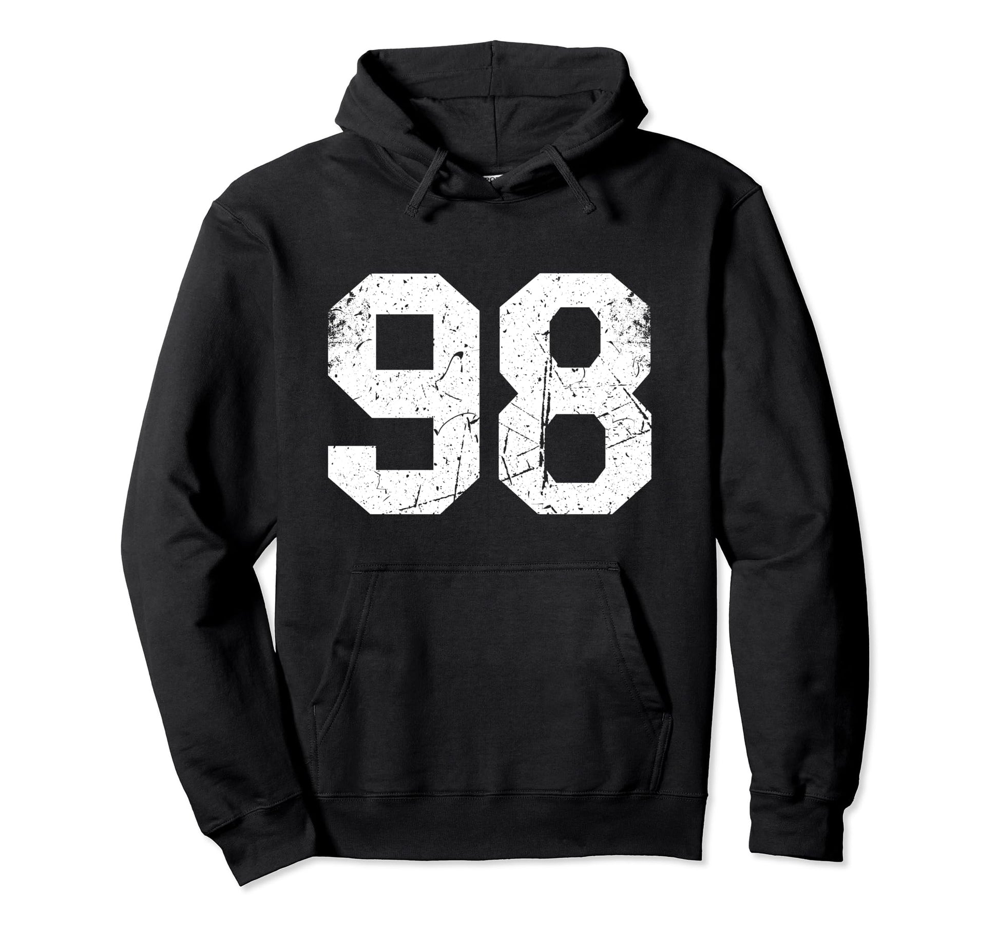 Number 98 Varsity Number Hoodie - Novelty Apparel Men Women - T-Shirt, Sweatshirt, Hoodie