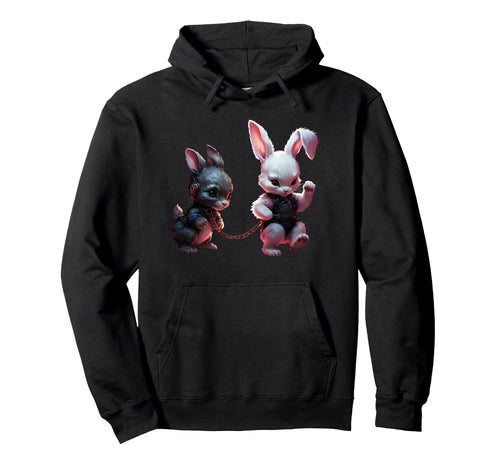 Rabbits Pride Equality Lgbtqia Puppy Goth Hoodie - Custom Art Print Unisex - T-Shirt, Sweatshirt, Hoodie