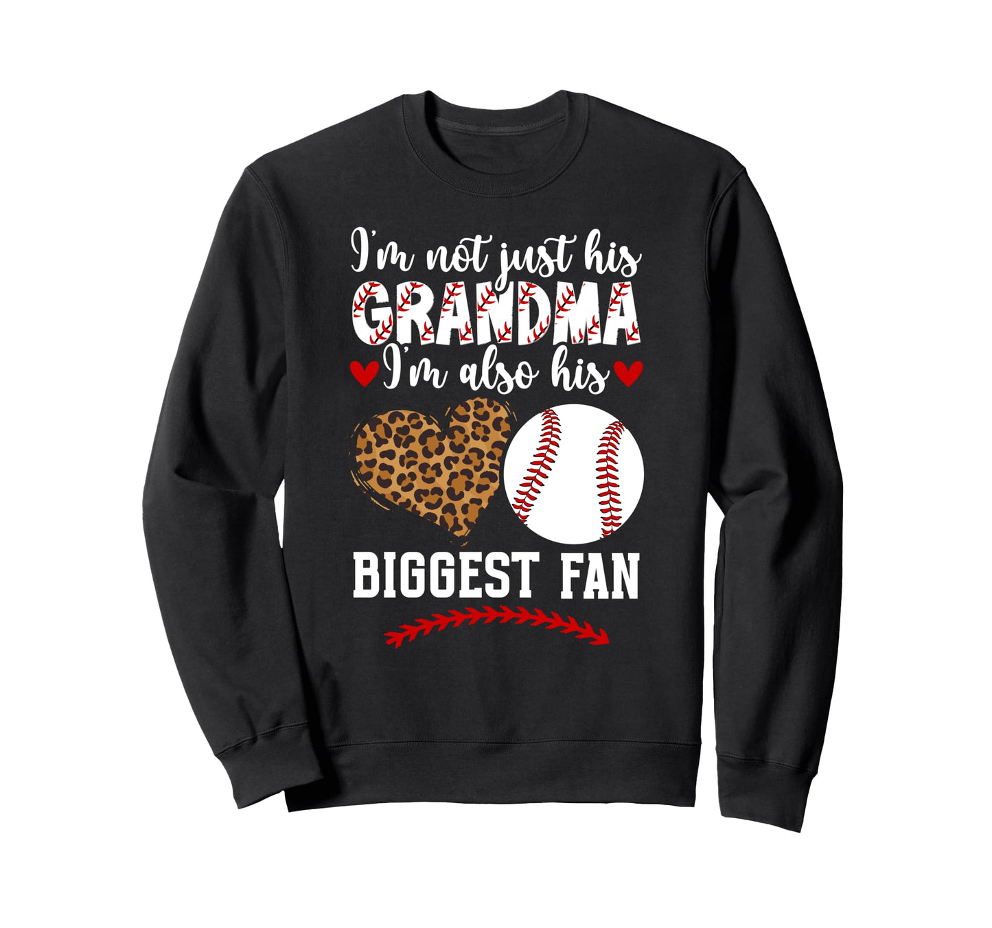 Biggest Fan Baseball Grandma Sweatshirt - Streetwear Style for Adults - T-Shirt, Sweatshirt, Hoodie