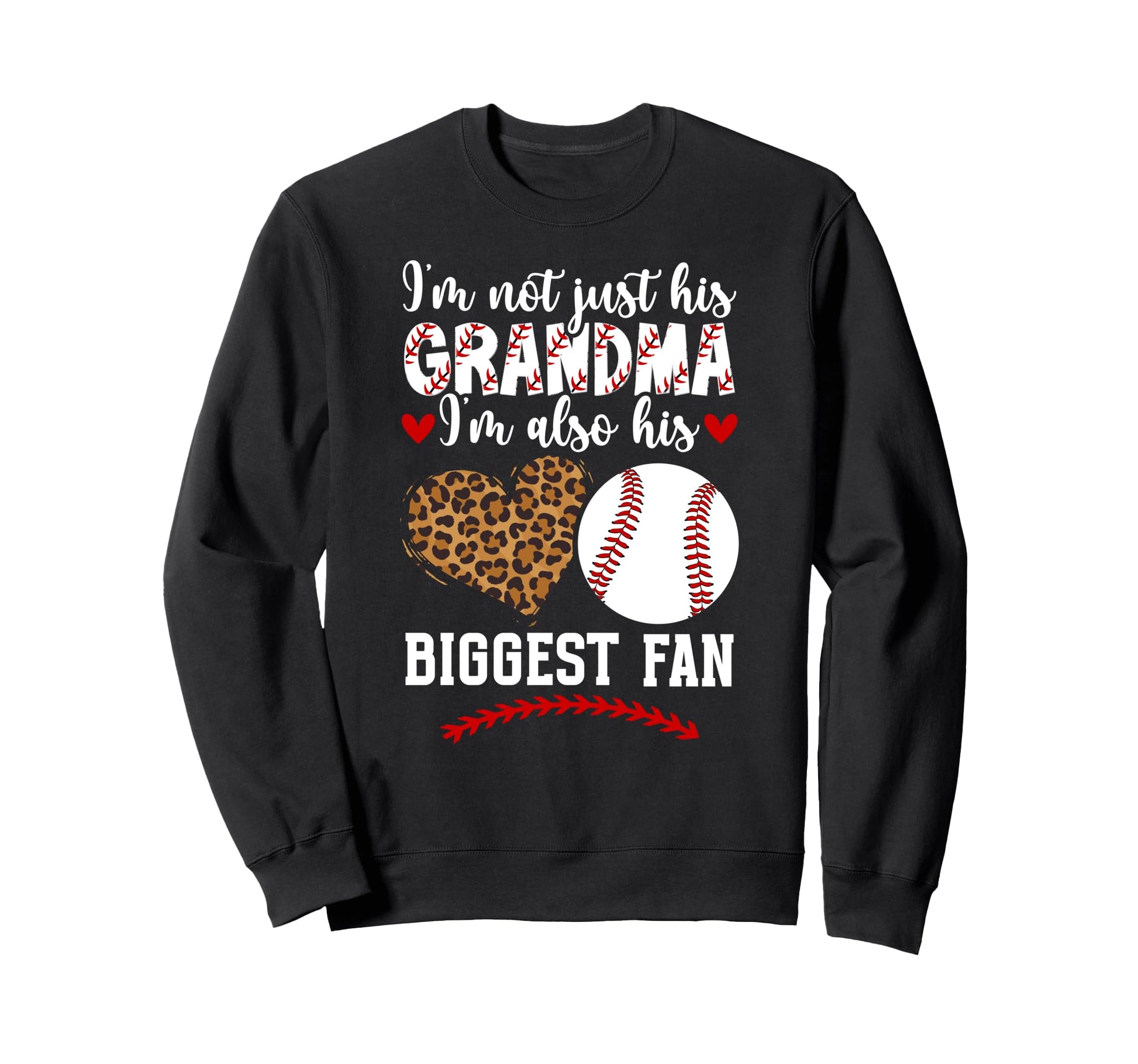 Biggest Fan Baseball Grandma Sweatshirt - Streetwear Style for Adults - T-Shirt, Sweatshirt, Hoodie