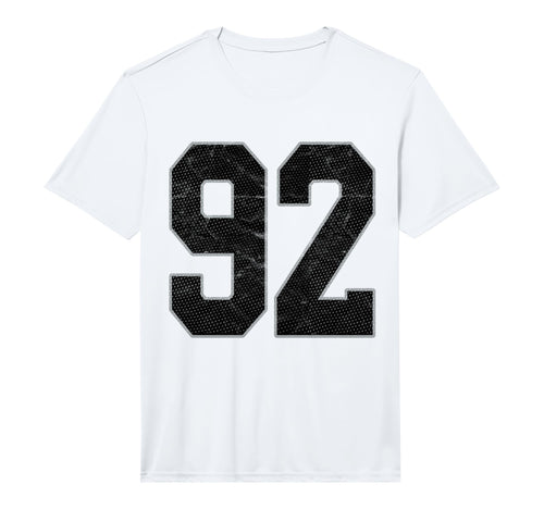 Number 92 Numbered Uniform Sports T-Shirt - Casual Everyday Wear Unisex - T-Shirt, Sweatshirt, Hoodie