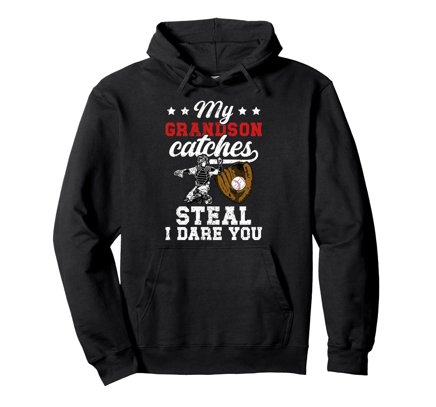 Funny Baseball Catcher Grandma Hoodie - Aesthetic Graphic for Adults - T-Shirt, Sweatshirt, Hoodie