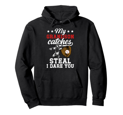Funny Baseball Catcher Grandma Hoodie - Aesthetic Graphic for Adults - T-Shirt, Sweatshirt, Hoodie
