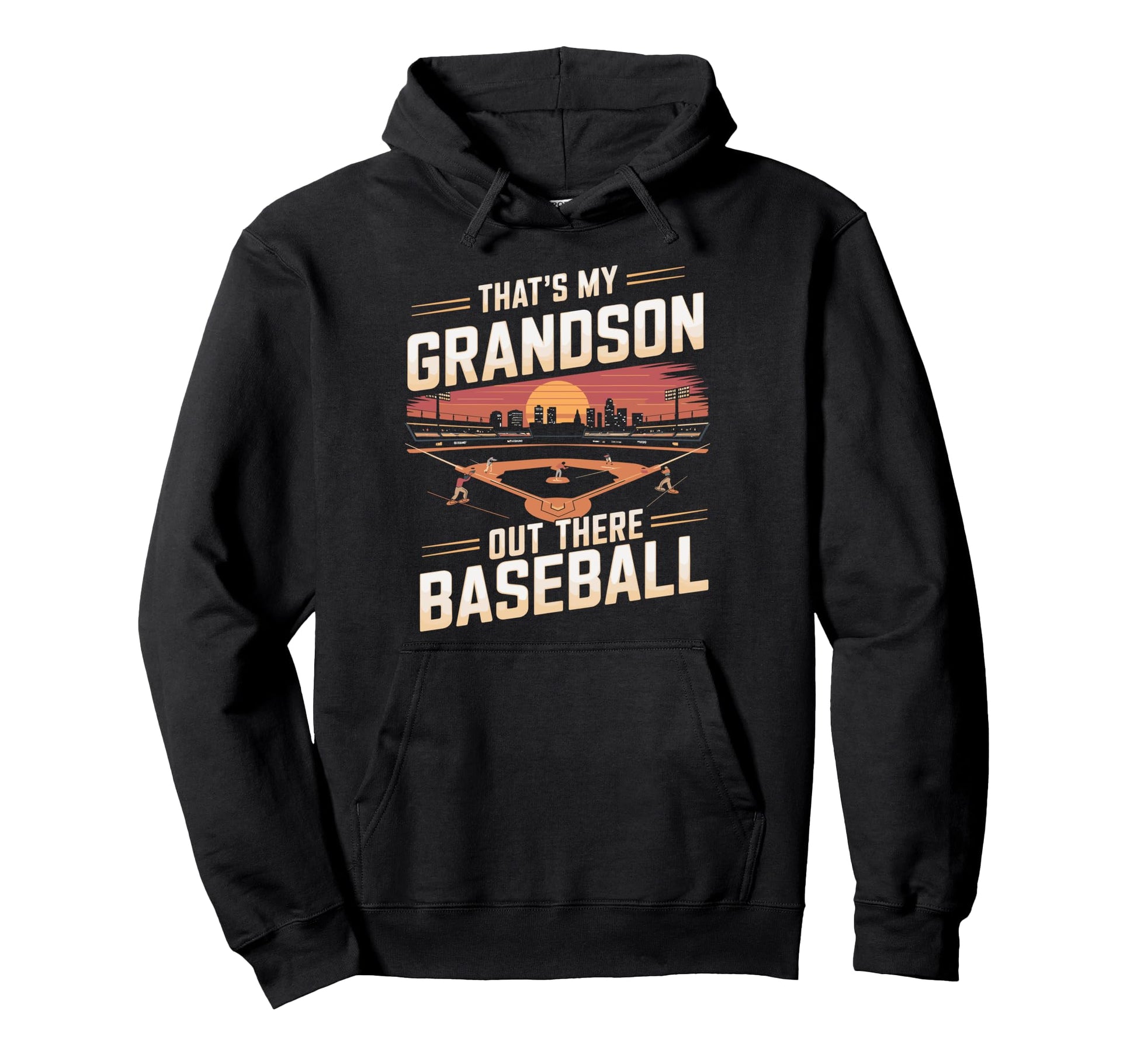Thats My Grandson Out Funny Baseball Hoodie - Minimalist Print for Adults - T-Shirt, Sweatshirt, Hoodie