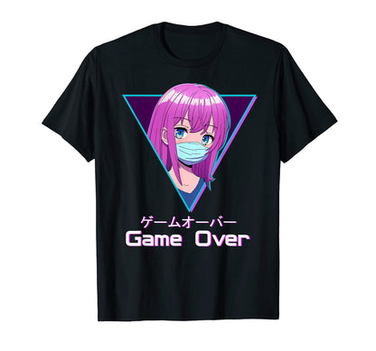Game Over Anime Japanese Aesthetic T-Shirt - Streetwear Style Men Women - T-Shirt, Sweatshirt, Hoodie