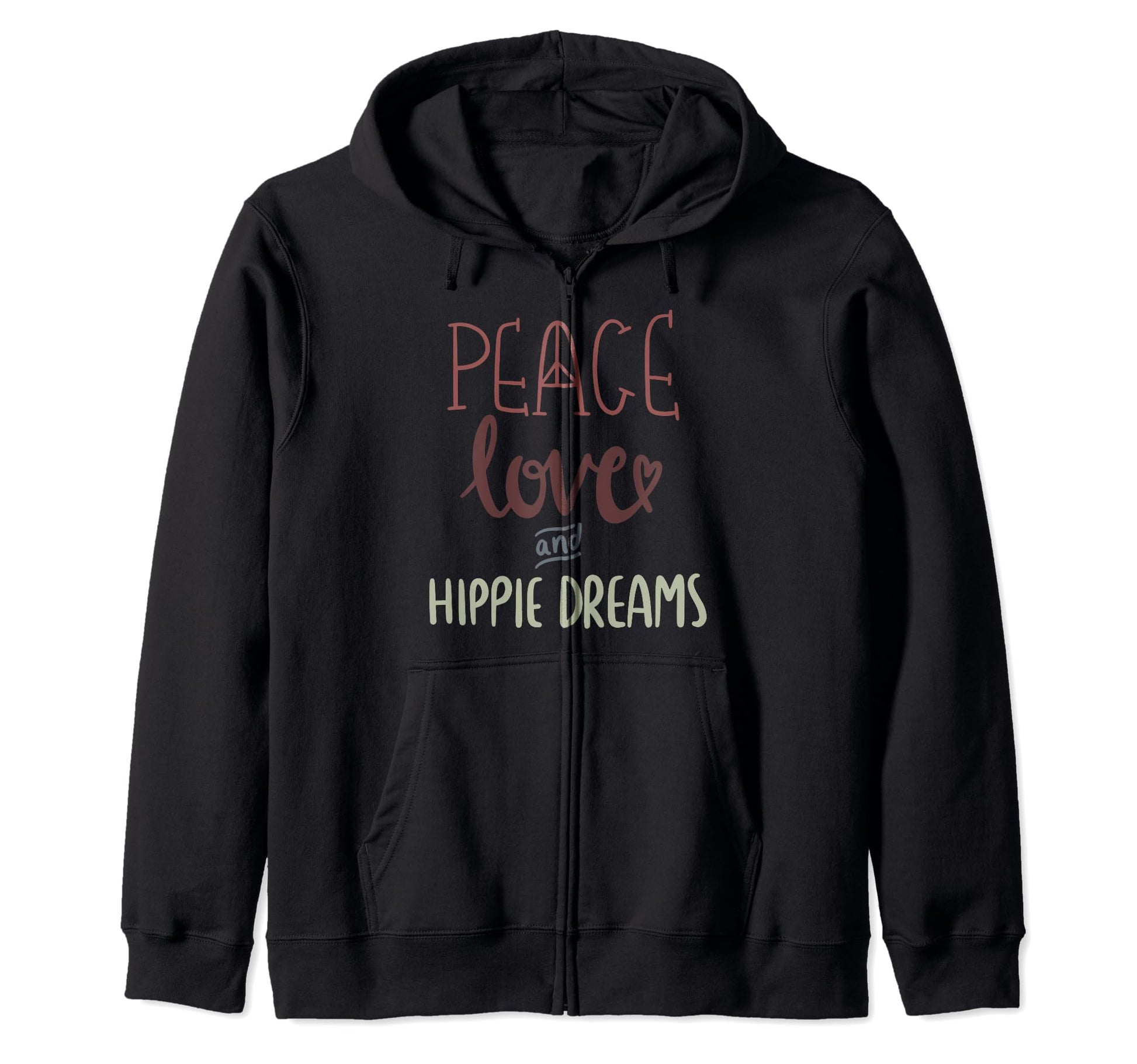 Peace Love And Hippie Dreams Happy T-Shirt - Aesthetic Graphic for Adults - T-Shirt, Sweatshirt, Hoodie