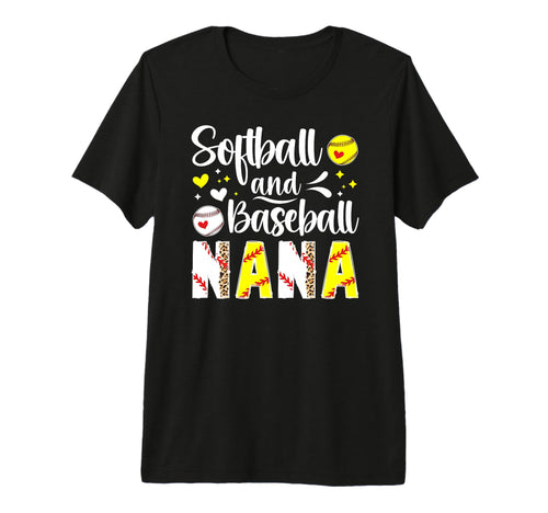 Softball Baseball Nana Grandma T-Shirt - Streetwear Style for Adults - T-Shirt, Sweatshirt, Hoodie