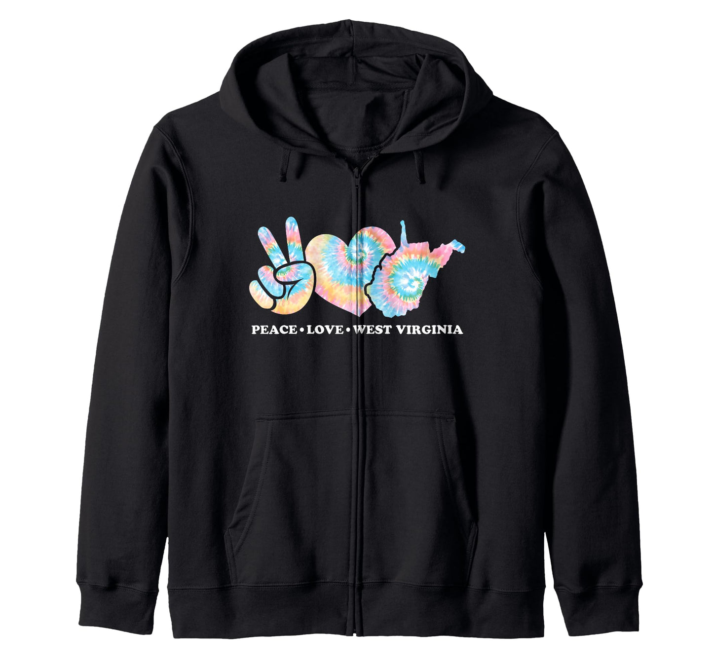 Tie Dye West Virginia Hippie Gift Co Sweatshirt - Novelty Apparel Men Women - T-Shirt, Sweatshirt, Hoodie