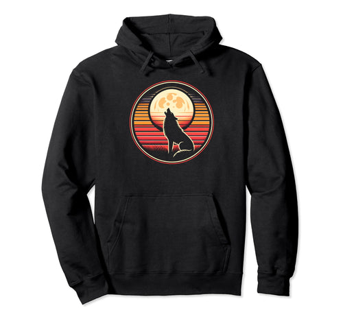 Therian Pride Month Sunset Howling Wolf Hoodie - Trendy Graphic Men Women - T-Shirt, Sweatshirt, Hoodie