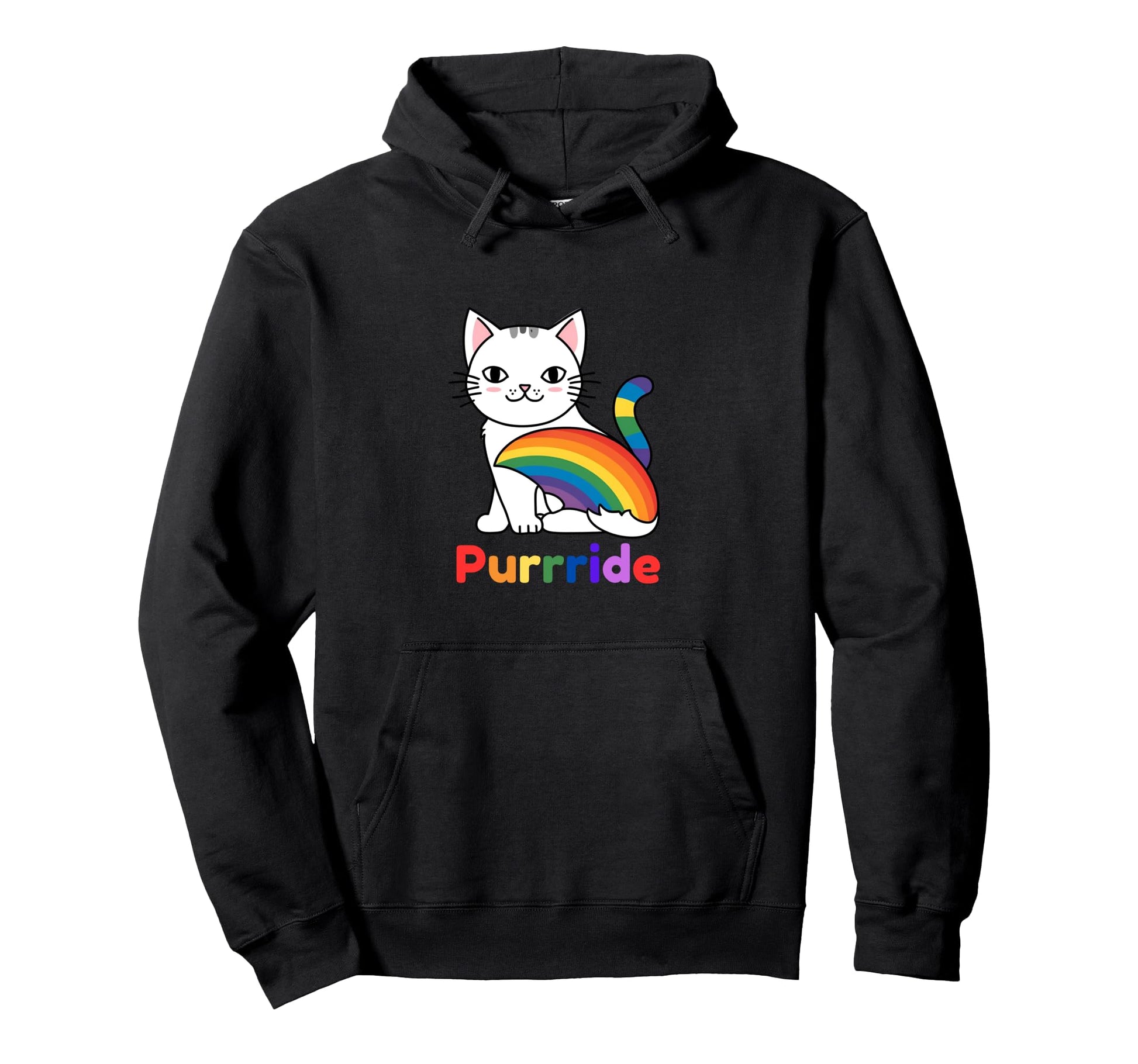 Cat Lovers Pride Month Purrride Hoodie - Casual Everyday Wear for Adults - T-Shirt, Sweatshirt, Hoodie