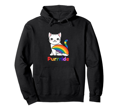 Cat Lovers Pride Month Purrride Hoodie - Casual Everyday Wear for Adults - T-Shirt, Sweatshirt, Hoodie