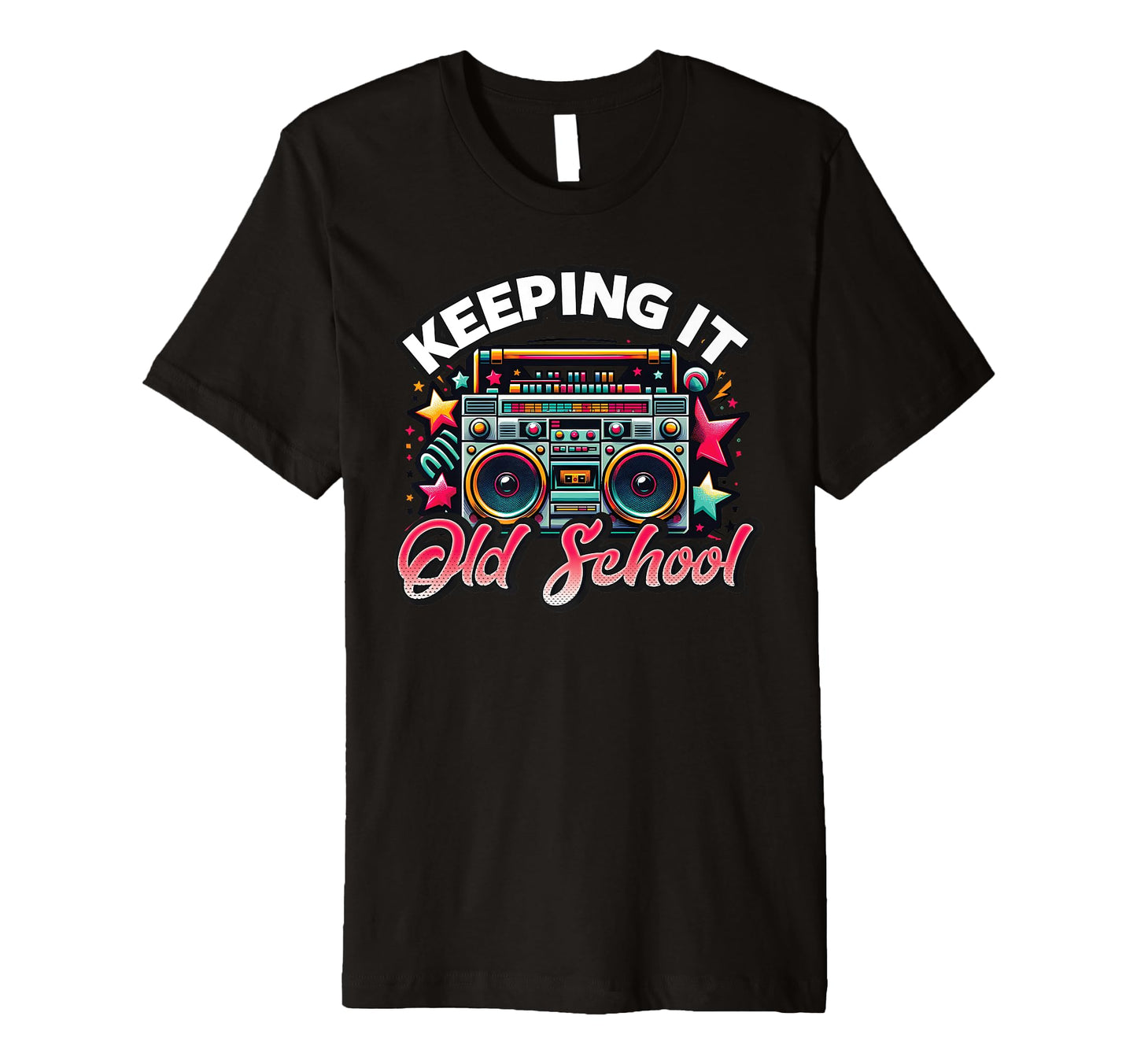 Keeping It Old School 80S Boombox Hip T-Shirt - Novelty Apparel for Adults - T-Shirt, Sweatshirt, Hoodie