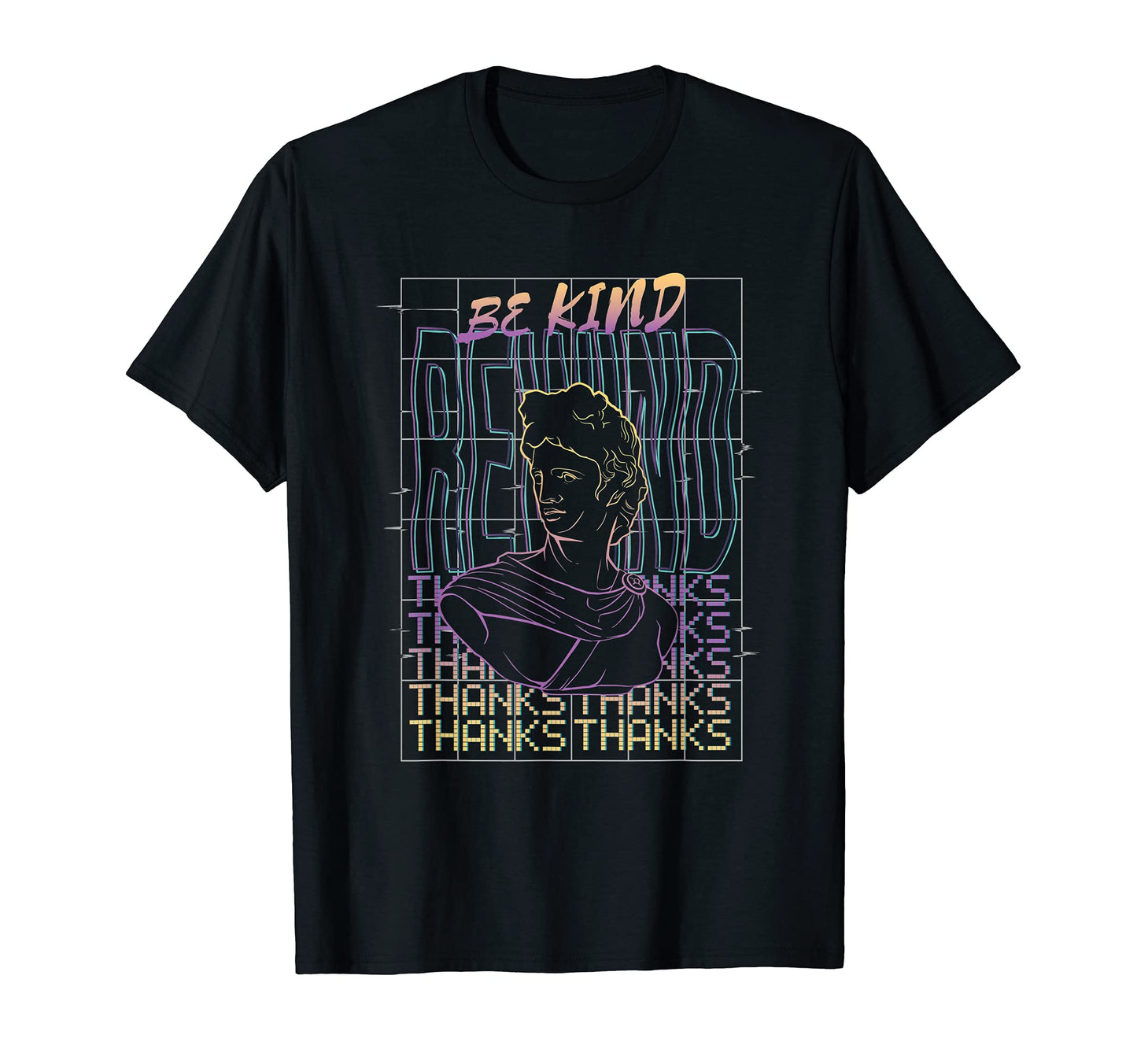 Be Kind Rewind Vaporwave Aesthetics Art T-Shirt - Novelty Apparel Men Women - T-Shirt, Sweatshirt, Hoodie