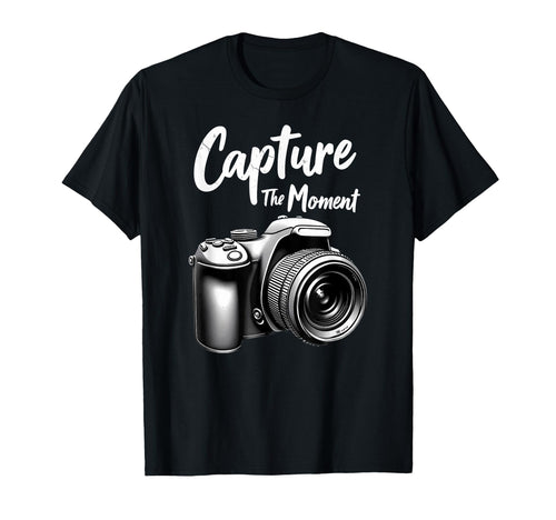 Capture Moment Camera Photography T-Shirt - Trendy Graphic for Adults - T-Shirt, Sweatshirt, Hoodie