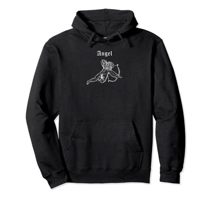 Amor Gothic Aesthetic 90S E Angel Hoodie - Custom Art Print Men Women - T-Shirt, Sweatshirt, Hoodie