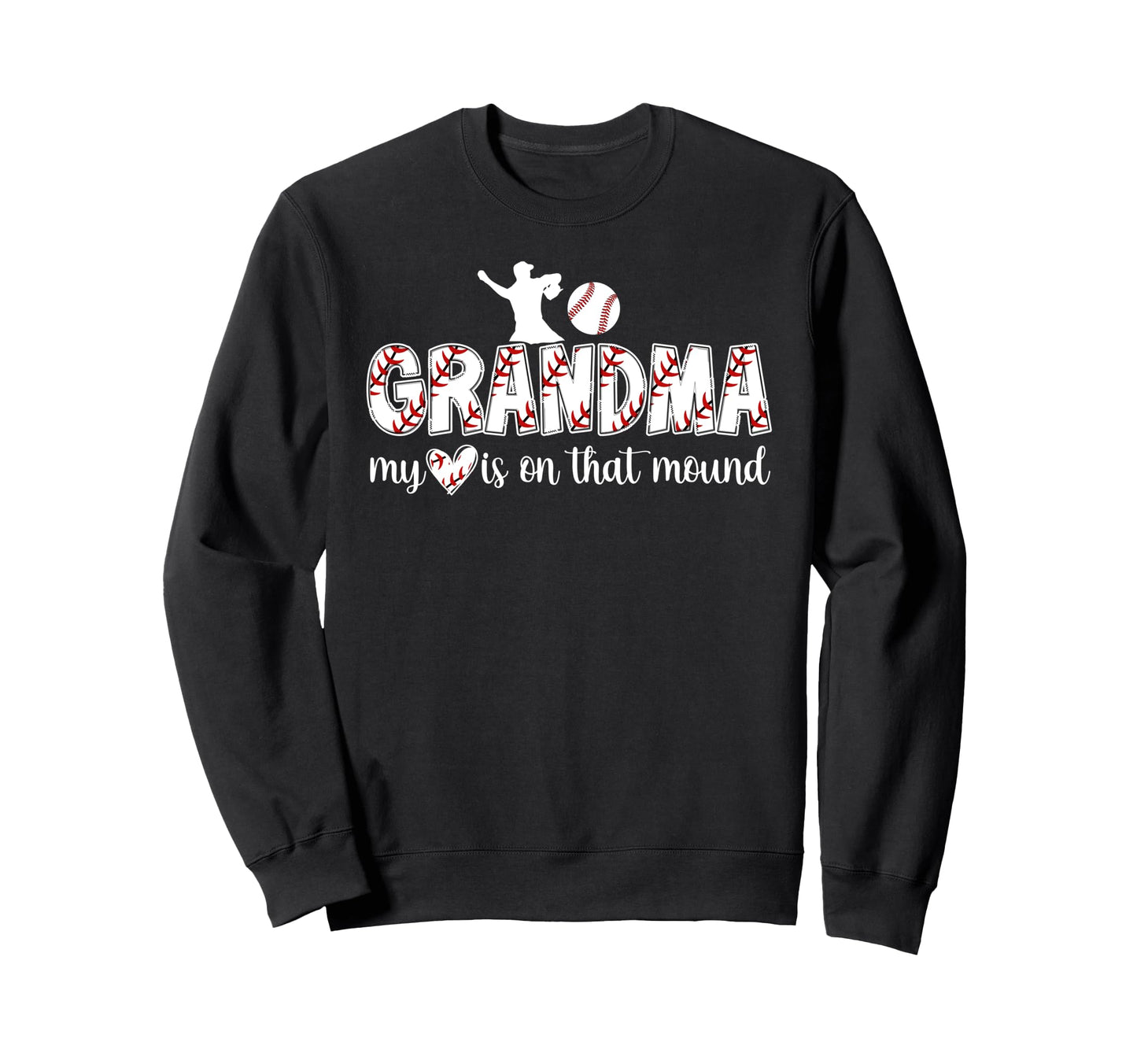 Proud Baseball Pitcher Grandma Baseball Sweatshirt - Trendy Graphic Unisex - T-Shirt, Sweatshirt, Hoodie
