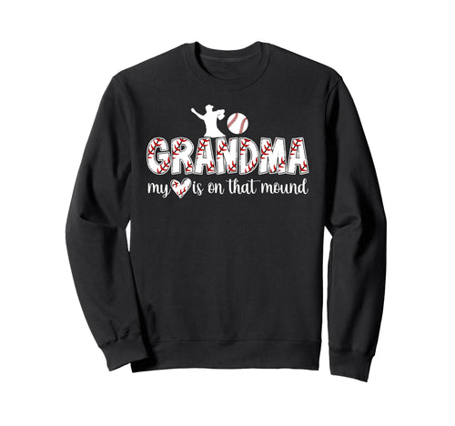 Proud Baseball Pitcher Grandma Baseball Sweatshirt - Trendy Graphic Unisex - T-Shirt, Sweatshirt, Hoodie