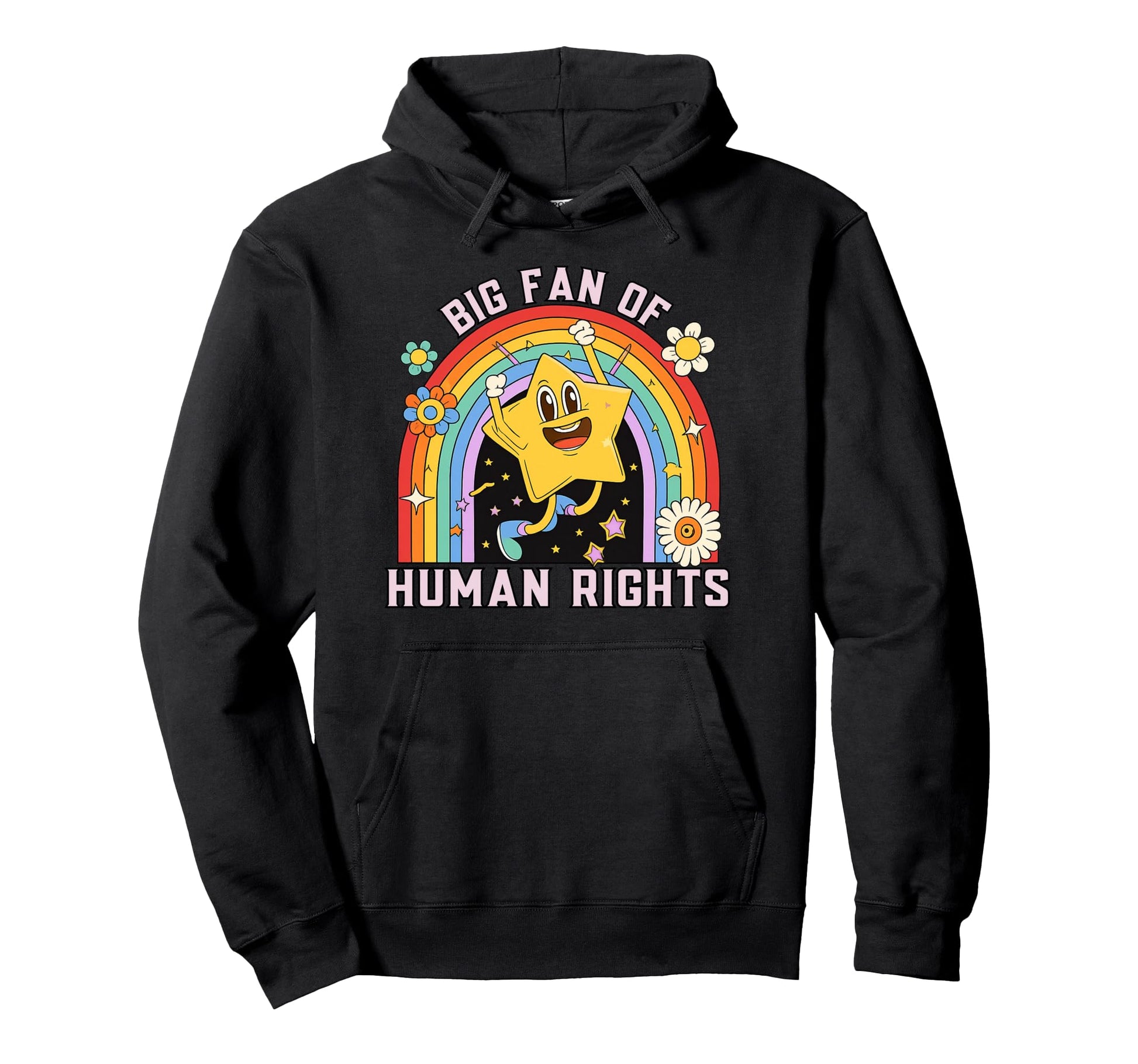 Rainbow Big Fan Human Rights Hoodie - Casual Everyday Wear for Adults - T-Shirt, Sweatshirt, Hoodie