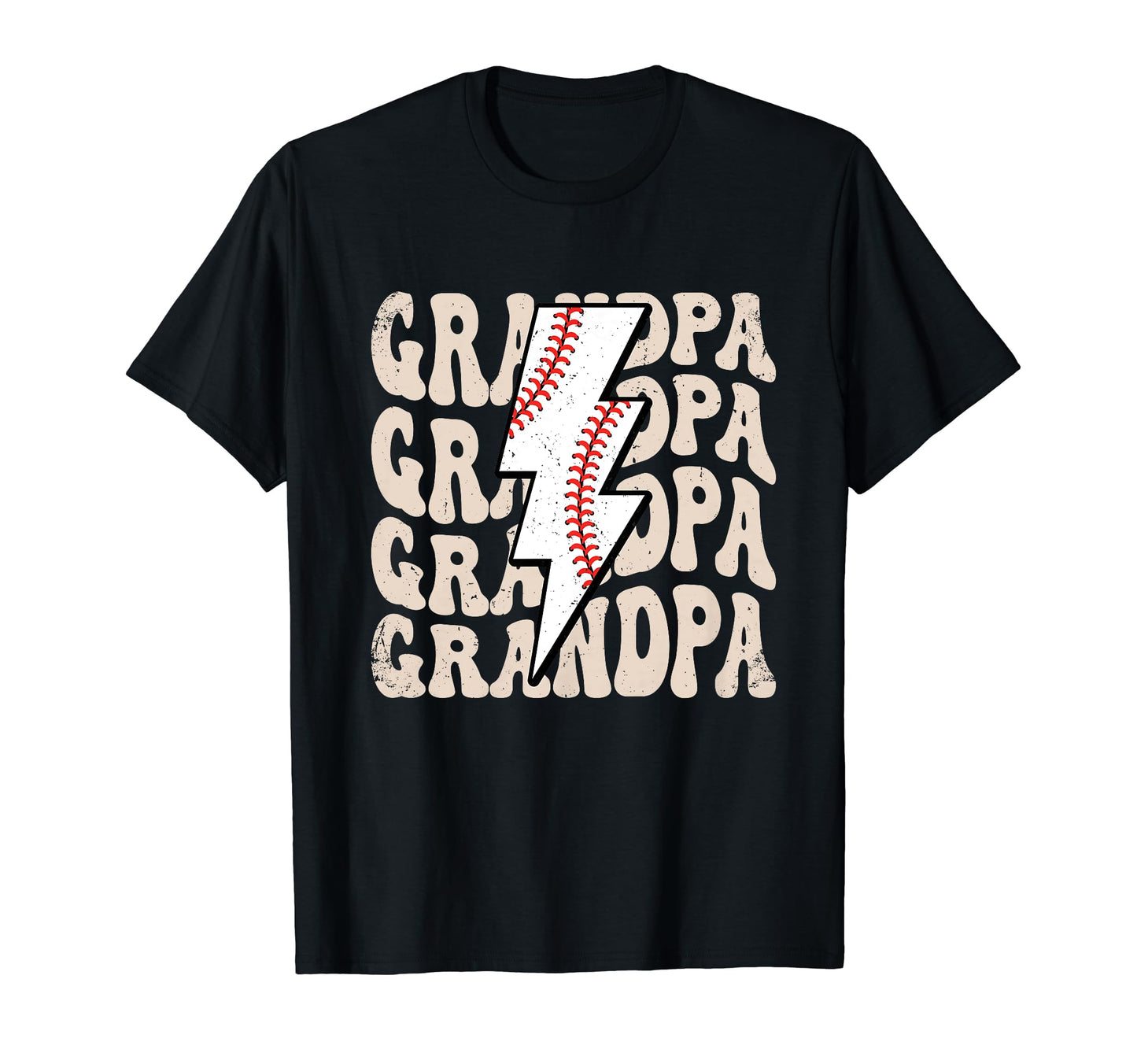 Lightning Groovy Proud Baseball Grandpa T-Shirt - Aesthetic Graphic Unisex - T-Shirt, Sweatshirt, Hoodie